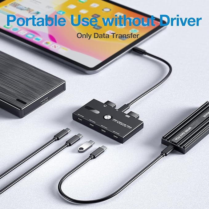 10Gbps USB C Hub, 6 Ports Type C Splitter, USB-A/C to USB C/A Adapter for PC, Laptop, MacBook Pro/Air, iMac, Surface Pro, Chromebook, Etc(HUB ONLY, Not Support Charging/Monitor)