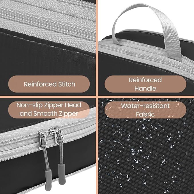 Cambond Compression Packing Cubes for Travel Women - Travel Bags Luggage Organizers Travel Essentials Compression Cubes for Travel Carry on Suitcases Organizer