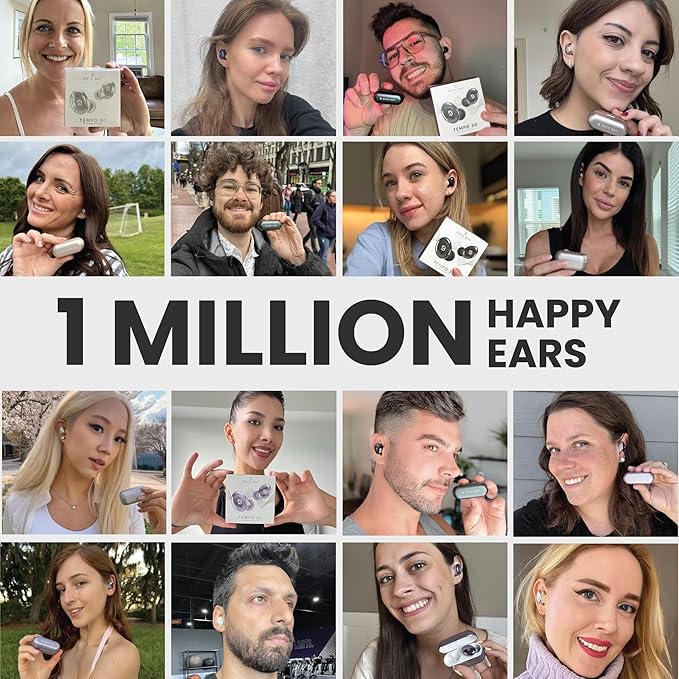 Back Bay Audio Tempo 30 Wireless Earbuds for Small Ears - Award-Winning Sound, Sweatproof Bluetooth Earbuds, Comfortable Ear Buds for Women, Black Earphones Small Ear Canals, Long Battery Headphones