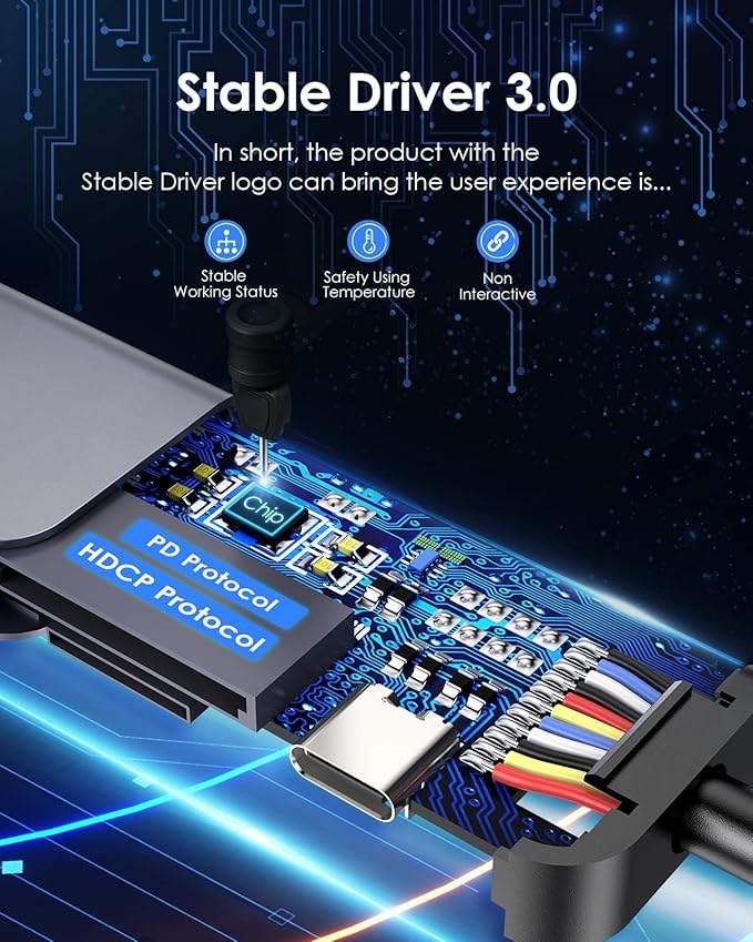 LENTION USB C Hub with 100W Charging, 4K HDMI, Dual Card Reader, USB 3.0 & 2.0 Compatible MacBook Pro, New Mac Air/Surface, Chromebook, More, Stable Driver Adapter (CB-CE18, Space Gray)