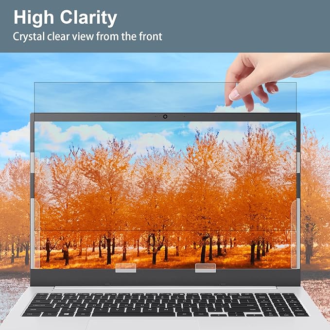 IPROKKO 13.3 Inch Privacy Screen for HP, Dell, Acer, Lenovo, ThinkPad, Asus, Envy, Latitude, Pavilion, Xps - Removable 16:10 Aspect Laptop Privacy Shield - Anti Blue Light Glare Filter