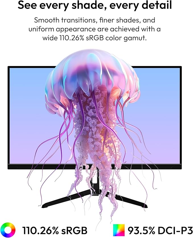 Pixio PX279 Wave 27 inch 240Hz Refresh Rate FHD 1080p Resolution Fast IPS Panel 1ms GTG Resonse Time Gaming Monitor with Adaptive Sync