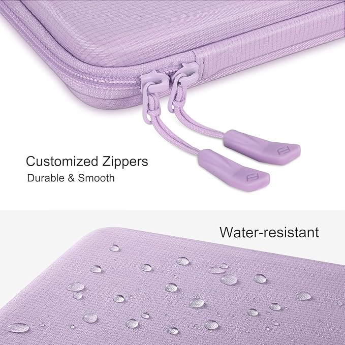 FINPAC 15.6-inch Hard Laptop Sleeve Case Compatible with 15.6 Inch Acer Aspire, Shockproof Computer Carrying Case for 15.6 Inch HP Dell Razer Samsung Laptop Chromebook (Lilac)