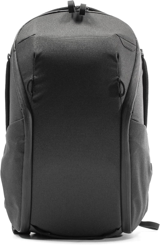 Peak Design Everyday Backpack Zip 15L, Black, 270-Degree Zip, Dual Side Pockets, FlexFold Dividers, Fits 15" Laptop, For Camera Carry, Daily Commutes or Travel, Versatile Backpack for Men and Women