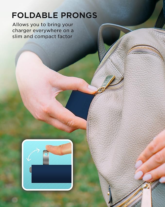 iHome USB C Charger: AC Pro 20W Multiport (1 USB-C Port, 1 USB-A Port), Flat USB Block, Dual Port USB Plug Adapter & Phone Charging Block