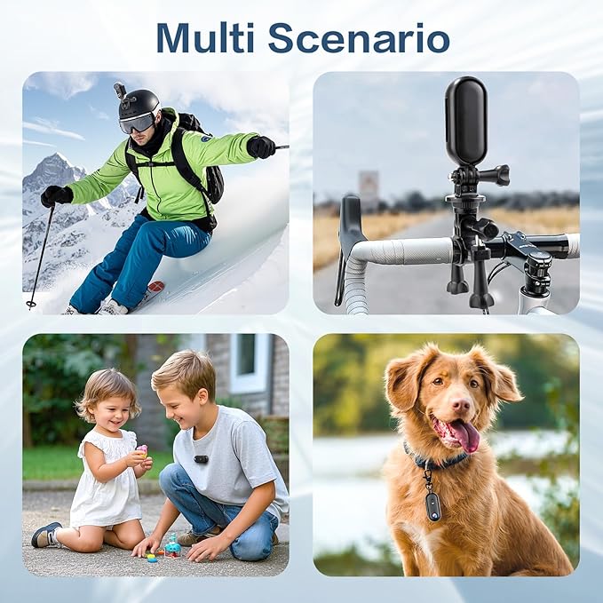 Li&Lu 4K Thumb Action Camera, Sports & Action Video Cameras Portable for Cycling, Motorcycle (with 64G-Card, Black)