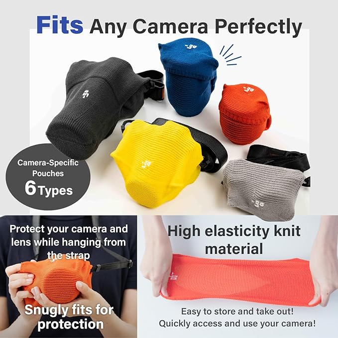 Camera Cover, Polygon W, Made in Japan, L size, Yellow