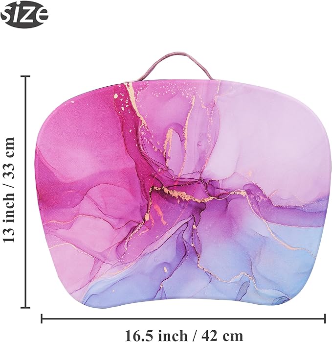 Laptop Desk with Phone Holder and Device Ledge - Portable Lap Desk with Pillow Cushion,Fits up to 15.6 inch Laptop for Home Office (1-Purple Blue Splash Ink)