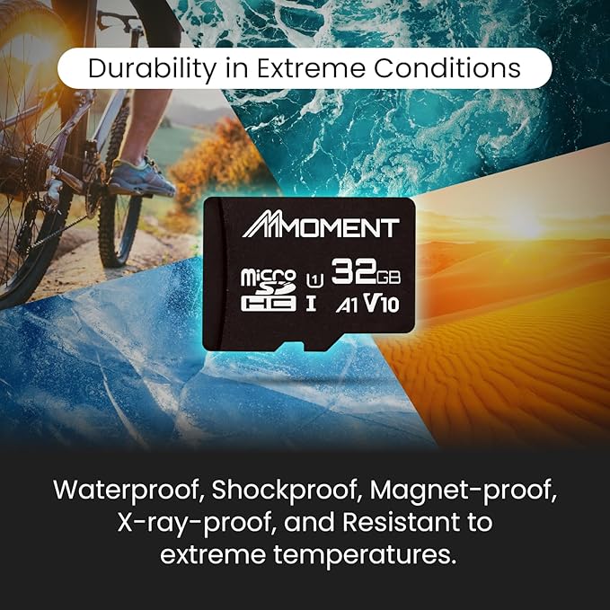 MMOMENT 32GB (2 Pack) Micro SD Card, A1, UHS-I, U1, V10, Class 10 Compatible, Read Speed Up to 90 MB/s, SD Adapter Included
