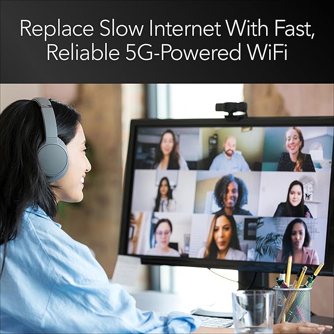 NETGEAR Nighthawk M6 5G Mobile Hotspot, Router with Sim Card Slot, Modem, Portable WiFi Device for Travel, Unlocked with Verizon, AT&T, and T-Mobile, WiFi 6, 2.5Gbps (MR6150)