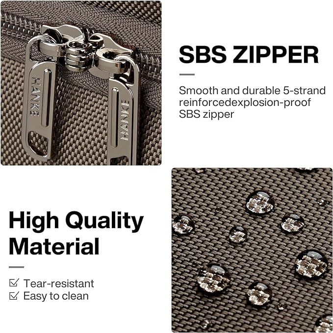 Hanke Expandable Carry On Luggage Suitcases with Wheels Foldable Duffle Bag for Travel Carry On suitcase Weekend Bag for Women Men（Coffee）