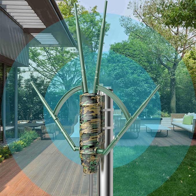 WAVLINK AC1200 Outdoor WiFi Extender, Weatherproof Dual Band Wireless Outdoor Access Point with POE, High Power Long Range WiFi Extender Signal Booster, 4x7dBi Antennas, AP/Router/Repeater Mode