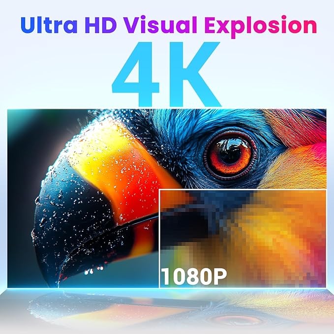 Portable Monitor 4K 15.6 inch UHD 3840X2160 100% sRGB USB-C HDMI IPS HDR External Second Screen Portable Travel Monitor for Laptop MacBook PS5/4 Xbox with Speakers, VESA Compatible