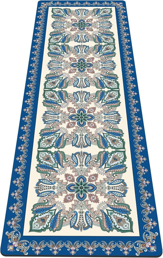 nuveti Yoga Mat Print Extra Thick TPE Non Slip Fitness Exercise Mat with Carrying Bag,72"x24" Extra Thick 6MM Exercise & Workout Mat for Yoga, Pilates Fitness and Floor Exercises