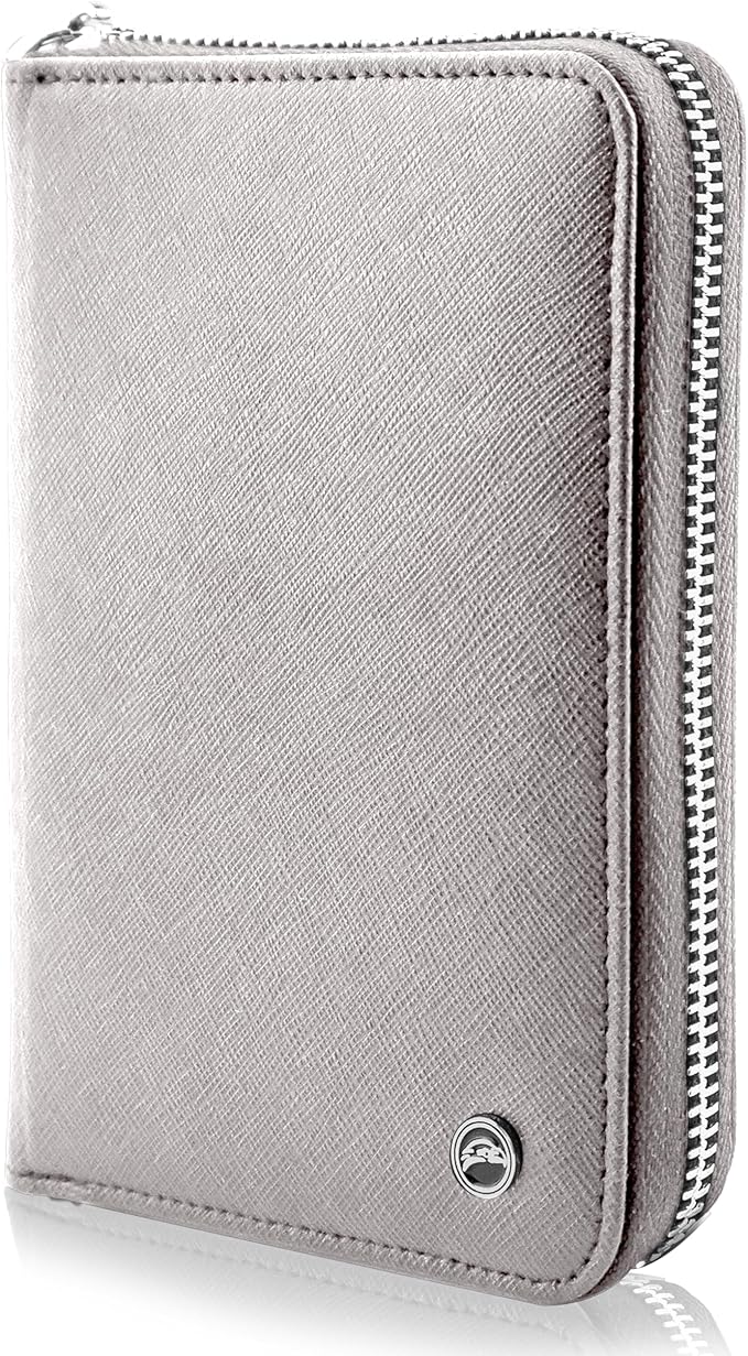 RFID Travel Wallet Passport Holder w/Zipper - Organizer Bag for Travel Documents – Safety Essentials Cover for Men Women