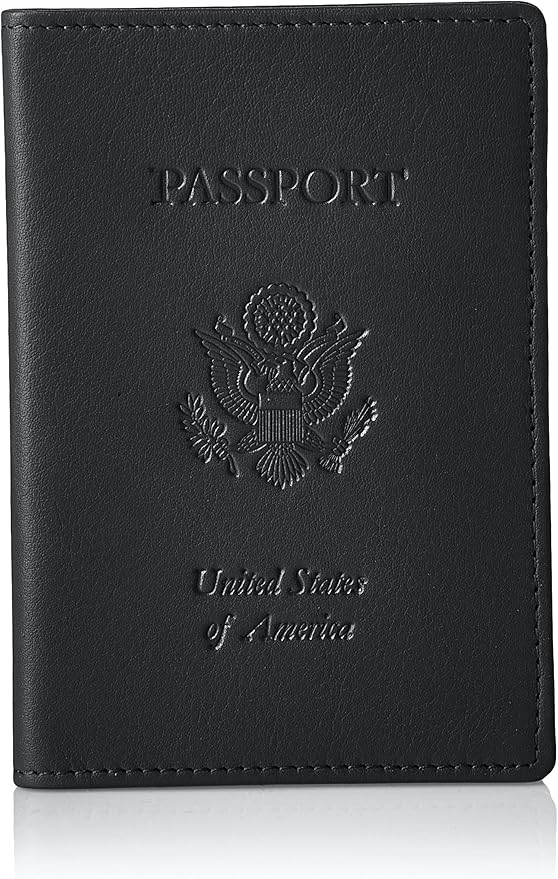 Royce Leather RFID Blocking Passport Travel Document Organizer in Leather, Blue 3, One Size