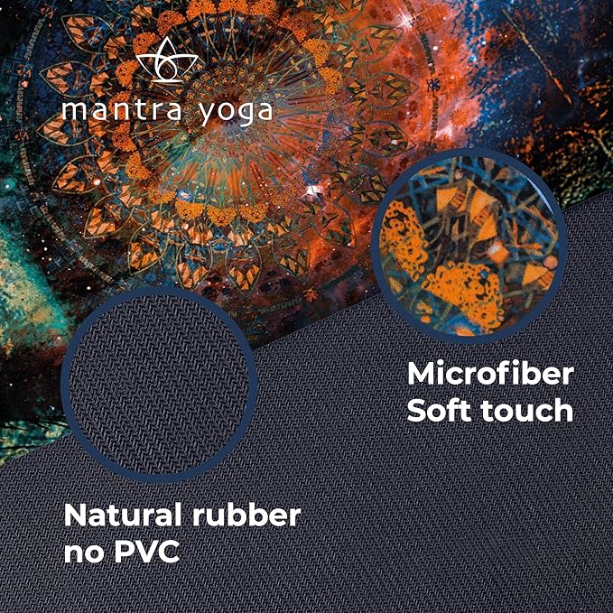 Mantra Yoga Travel PRO 1.5mm - Foldable Fitness & Exercise Mat with Bag | Lightweight, Compact & Eco-Friendly | Non-Slip & Washable | For All Types of Yoga | 72" L x 24" W | 2.6 lbs