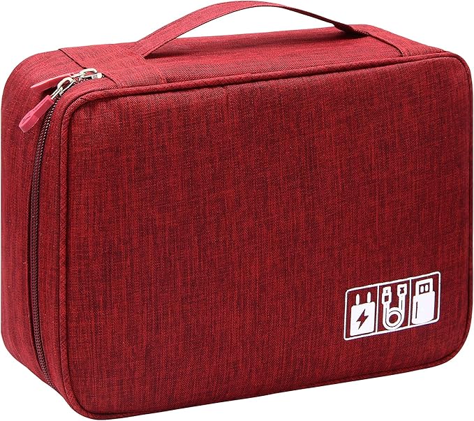 VOCUS Electronics Organizer Travel Cable Organizer Bag for Electronics Accessories, Portable Tech Carring Large Storage Case for Charger, Cord, Power Bank, Hardware