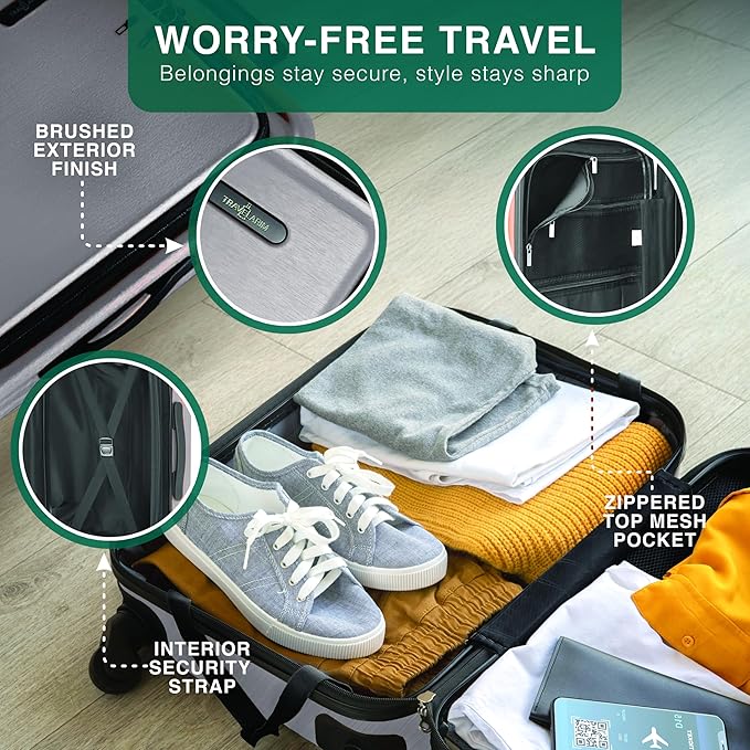 28 Inch Luggage with Spinner Wheels, Hard Shell Suitcase with TSA Locks for Luggage, Travel Large Suitcase, Expandable Hard Shell Suitcases, Grey