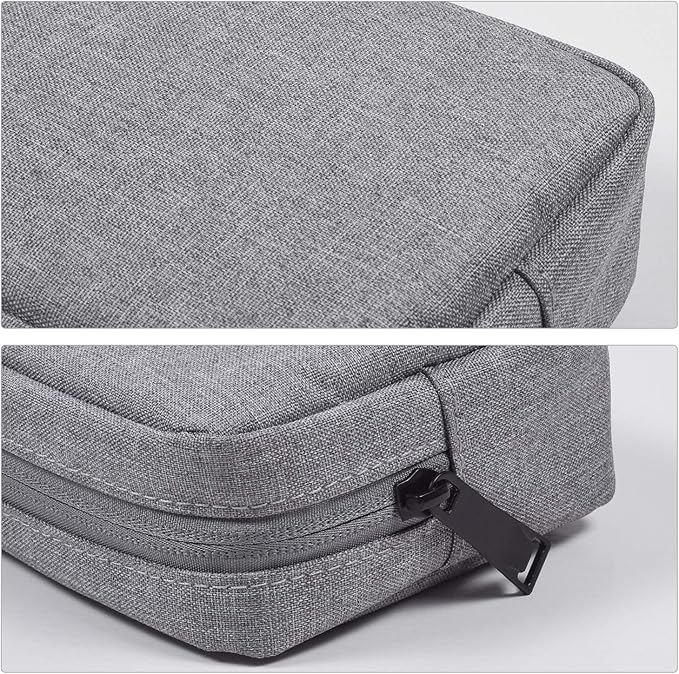 Electronics Accessories Organizer Bag,Portable Digital Storage Bag for Cable,Power Bank,Charger,Charging Cords,Mouse,Adapter,Earphones and More Out-Going,Business,Travel Gadget Bag,Grey(Small+Big)