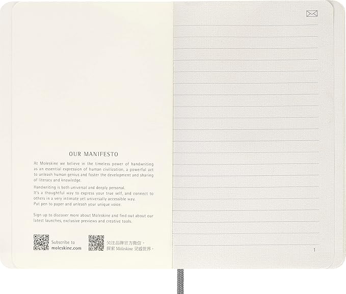 Moleskine Smart Notebook, Pocket, Ruled, Black, Soft Cover (3.5 x 5.5)