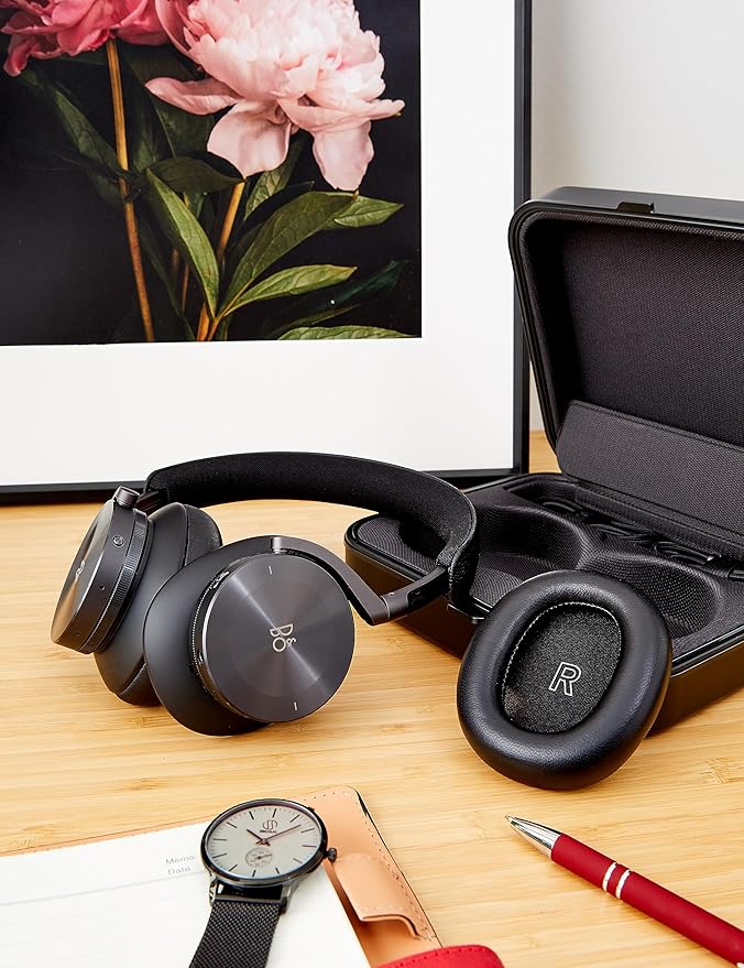 Bang & Olufsen Beoplay H95 Premium Comfortable Wireless Active Noise Cancelling (ANC) Over-Ear Headphones with Protective Carrying Case, Black