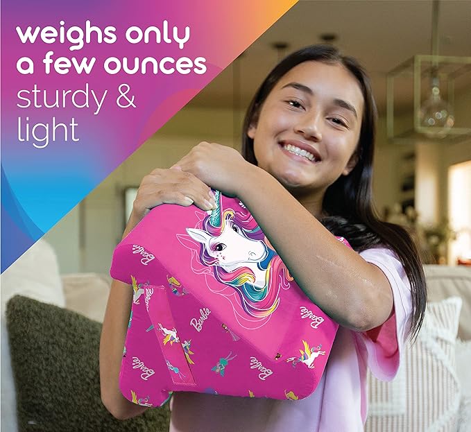 Flippy Tablet Pillow Stand - Cushion Tablet Stand & Holder, Bed Support for Lap and Desk, Compatible with Phone & Book Reading: Kindle, iPad Pro, iPhone & Samsung - Barbie