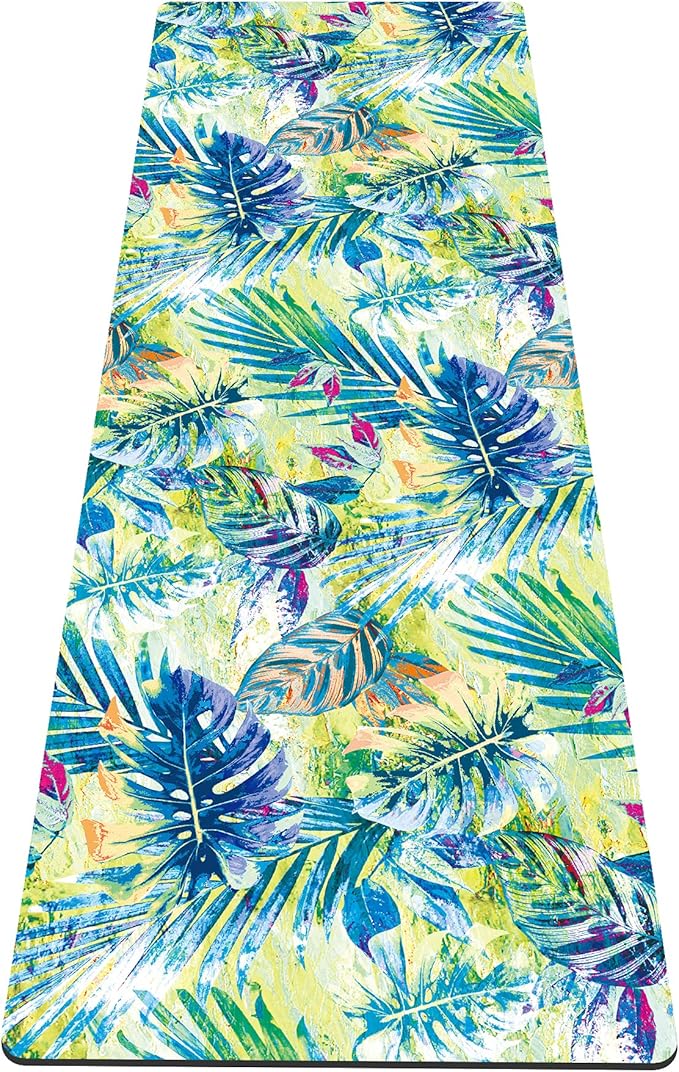 nuveti Yoga Mat Print Extra Thick TPE Non Slip Fitness Exercise Mat with Carrying Bag,72"x24" Extra Thick 6MM Exercise & Workout Mat for Yoga, Pilates Fitness and Floor Exercises