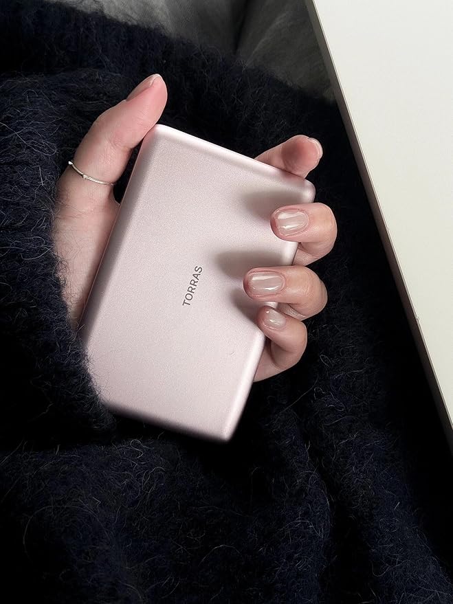 TORRAS MiniMag Power Bank, Ultra Slim 5,000mAh Wireless Portable Charger with USB-C Cable, Fast Charging iPhone Air MagSafe Battery Pack, Compatible Charger for iPhone 17/16/15/14/13/12, Azalea Pink