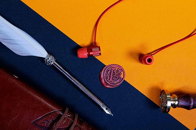 LUDOS Ultra Wired Earbuds in-Ear Headphones, 5 Years Warranty, Earphones with Microphone, Noise Isolating Ear Buds, Memory Foam for iPhone, Samsung, School Students, Kids, Women, Small Ears - Red