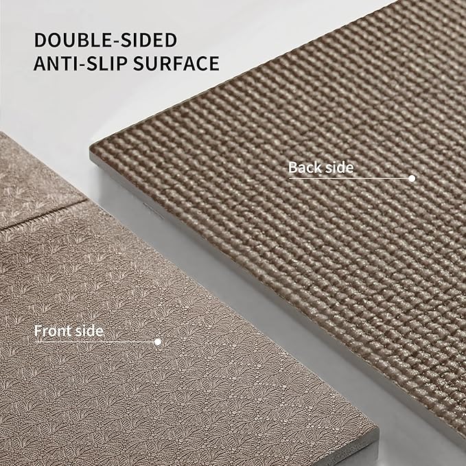 PROIRON Foldable Yoga Mat 0.24"/0.16" for Home Workout & Travel, Non Slip Travel Yoga Mats with Carry Bag, Packable Yoga Mat for Home Gym, Pilates, Fitness,Stretching