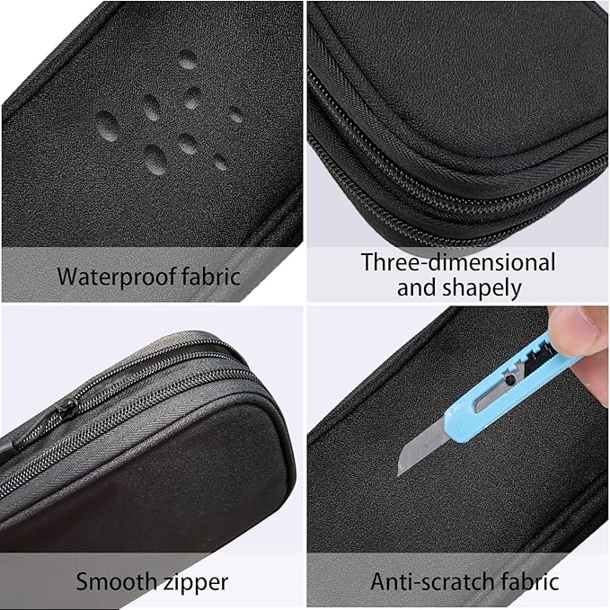 SUNRISING Travel Electronic Organizer Bag - Portable Waterproof Double Layer Large Capacity Storage Case for Charger, Cables, Phone, Earphone, Flash Drive & More Travel Essentials (Black)