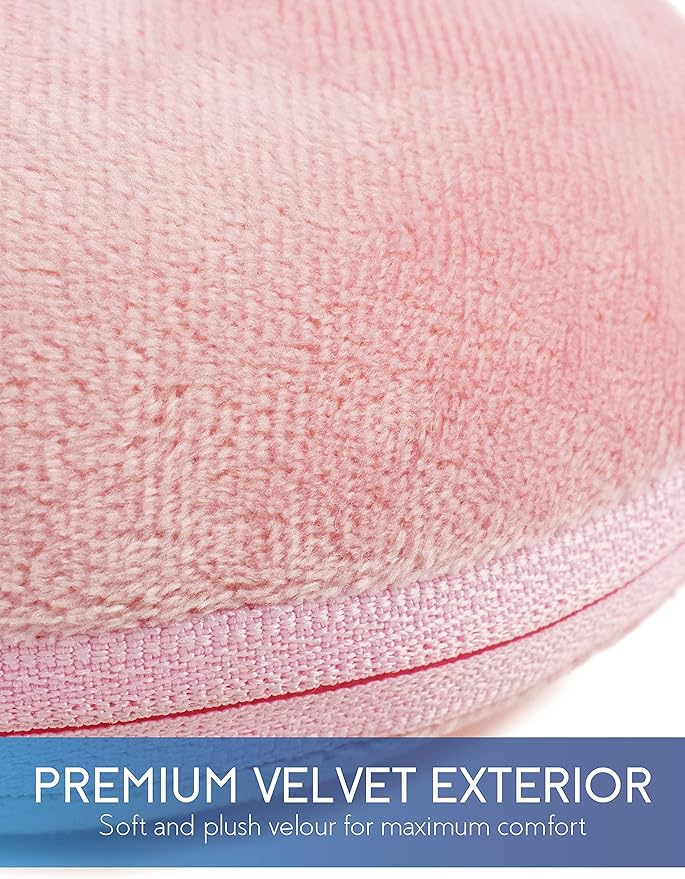 Zyllion Shiatsu Back and Neck Massager with Heat - 3D Electric Kneading Deep Tissue Massage Pillow for Muscle Pain Relief, Pink, ZMA-13