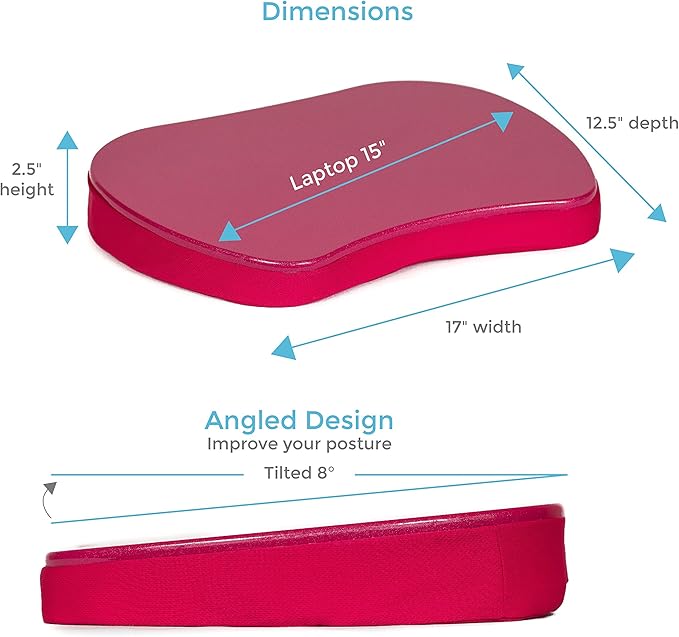 Sofia + Sam Mini Memory Foam Lap Desk Color: Pink