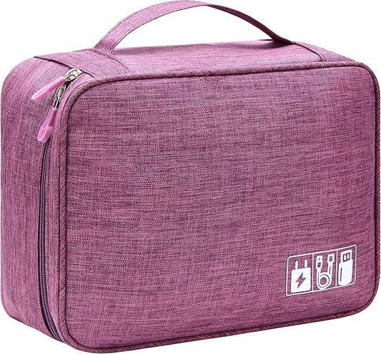 VOCUS Electronics Organizer Travel Cable Organizer Bag for Electronics Accessories, Portable Tech Carring Large Storage Case for Charger, Cord, Power Bank, Hardware