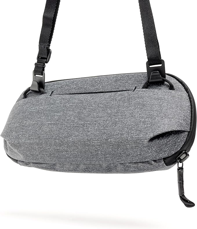 Peak Design Small Tech Pouch, Charcoal, Electronics Organizer for Travel or Everyday Carry, Origami-Style Storage, Cable Pass-Through, Weatherproof Recycled Nylon, Gear Carry Bag for Men and Women