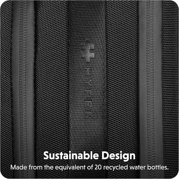 HyperPack 22L Slim Laptop Backpack — 1200D PET Abrasion & Water Resistant Backpack — Anti Theft Backpack w/Charging System, Tracker Pocket, Triple Padded Back (Fits up to 16” Laptop)
