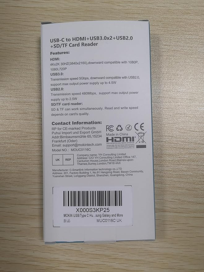 MOKiN USB C Hub HDMI Adapter for MacBook Pro/Air, 7 in 1 USB C Dongle with HDMI, SD/TF Card Reader, USB C Data Port,100W PD, and 2 USB 3.0 Compatible for MacBook Pro/Air, Dell XPS, Lenovo Thinkpad.