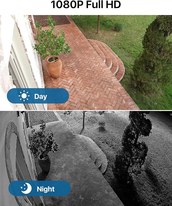 Security Camera System, 1080p H.265+ DVR with 1TB HDD, AI Human Vehicle Detection Wired Surveillance Camera, Home Security System for Indoor Outdoor, IP66 Video Surveillance Camera APP Remote