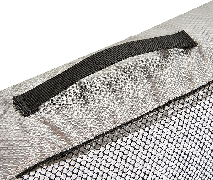 Amazon Essentials 4-Piece Packing Cubes Travel Accessories Set, Luggage Organizer with Double Zipper, Mesh Top, 100% Polyester, Large, Gray (Previously Amazon Basics)