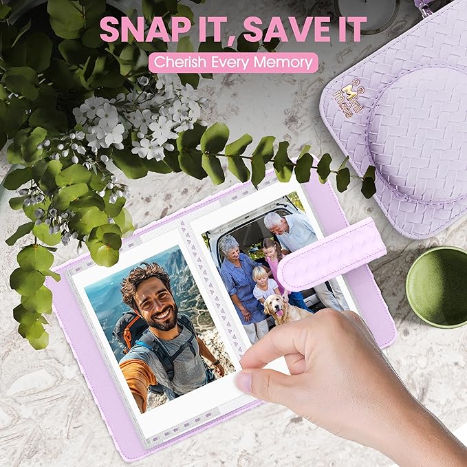 Fujifilm Instax Mini 12 Instant Camera Lilac Purple + Minimate Custom Designed Case + Fuji Instax Film 10 Sheets & Photo Album