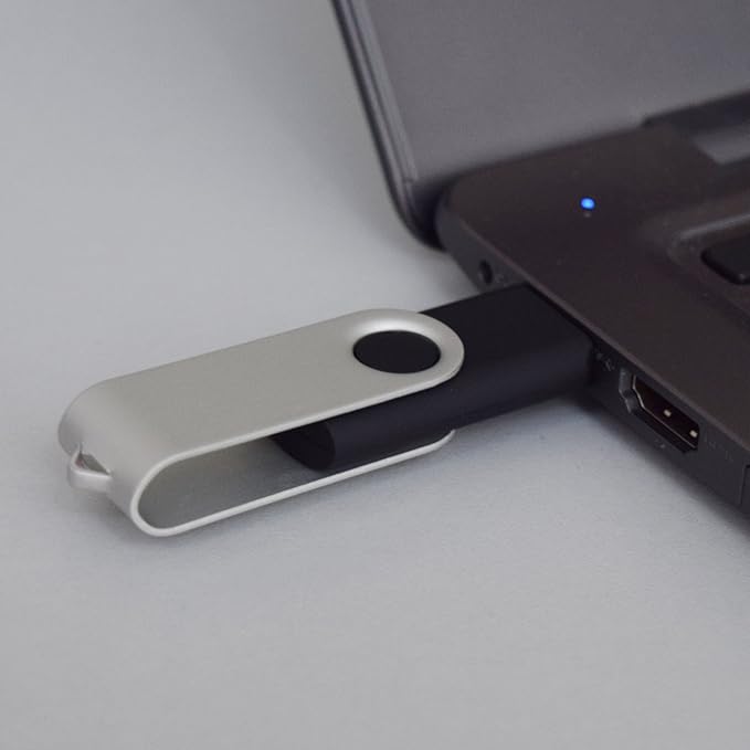 10 Pack 16GB USB Flash Drives 16GB Flash Drive Pack USB 2.0 Swivel USB Thumb Drives, Black