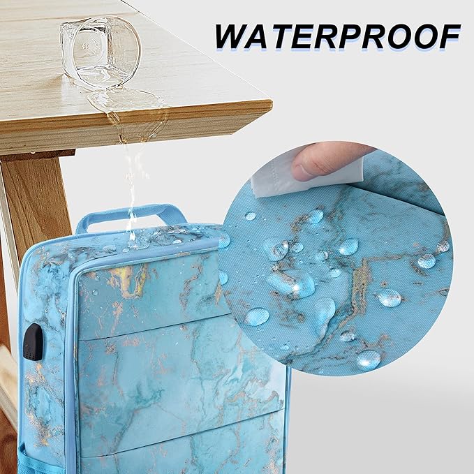 ZINZ Slim & Expandable Laptop Backpack 15 15.6 16 Inch Sleeve with USB Port, Spill-Resistant Notebooks Bag Case for Most 14-16 Inch MacBooks Surface-Books Dell HP Lenovo Asus Computers,B01M01