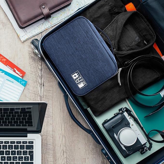 VOCUS Electronics Organizer Travel Cable Organizer Bag for Electronics Accessories, Portable Tech Carring Large Storage Case for Charger, Cord, Power Bank, Hardware