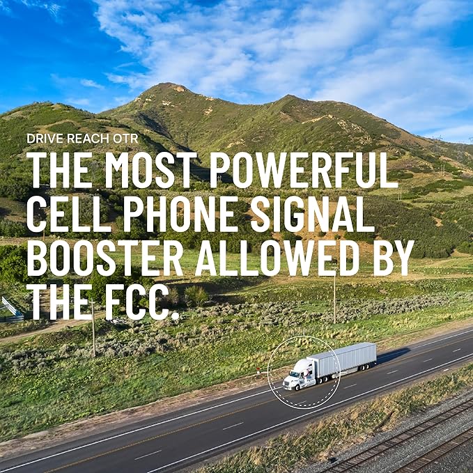 weBoost Drive Reach OTR - Cell Phone Signal Booster for Trucks and SUVs | Boosts 5G & 4G LTE for All U.S. Carriers - Verizon, AT&T, T-Mobile & more | Made in the U.S. | FCC Approved (model 477154)
