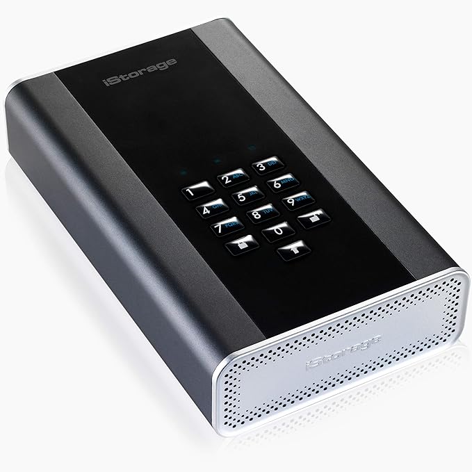 iStorage diskAshur DT2 256-bit 3TB | FIPS Level 3 Certified | Secure encrypted Desktop Hard Drive | Password Protected