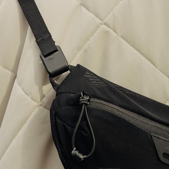 Peak Design Ultralight Mesh Packing Cube, Black, Stretchy Mesh Luggage Cube with Strap Attachment Points and Luggage Pass Throughs, Zipper Opening, Travel Organizer for Men and Women, Size XXS