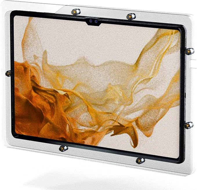 TABcare Security Anti-Theft Acrylic VESA Enclosure for Samsung Galaxy TAB S10 FE+ 13.1 with Wall Mount Kit (Clear, TAB S10 FE+ 13.1)