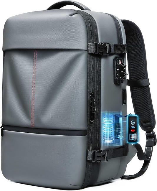 Vacuum Seal Backpack Travel with Built-in Pump 80L Expandable Travel Backpack with Vacuum System, TSA Lock Water Resistant Carry-On Backpack