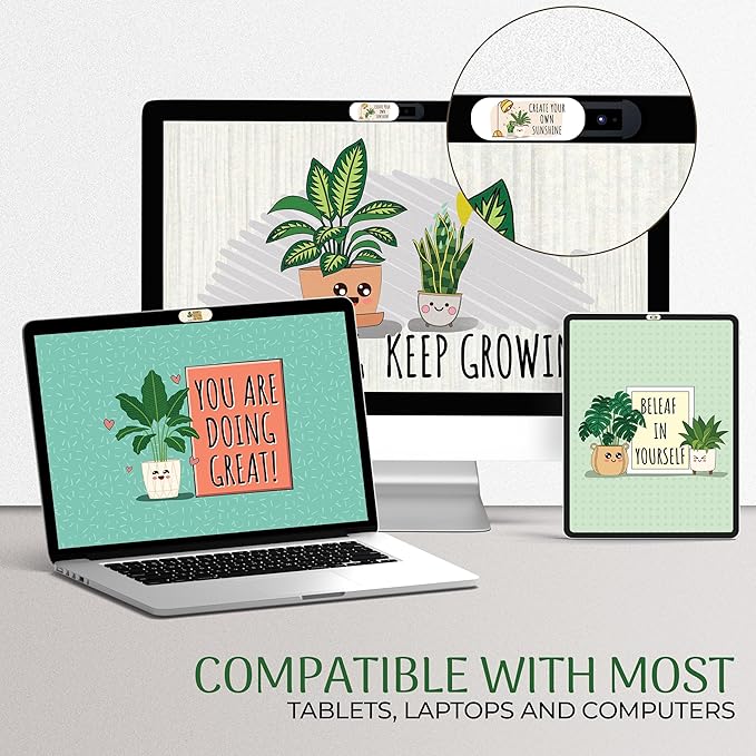 MESMOS Laptop Camera Cover Slide Cute, Laptop Accessories, Computer Camera Webcam Cover Slide, Web Cam Privacy Cam Blocker. Fits MacBook Pro & Air, iPad iMac (Large)